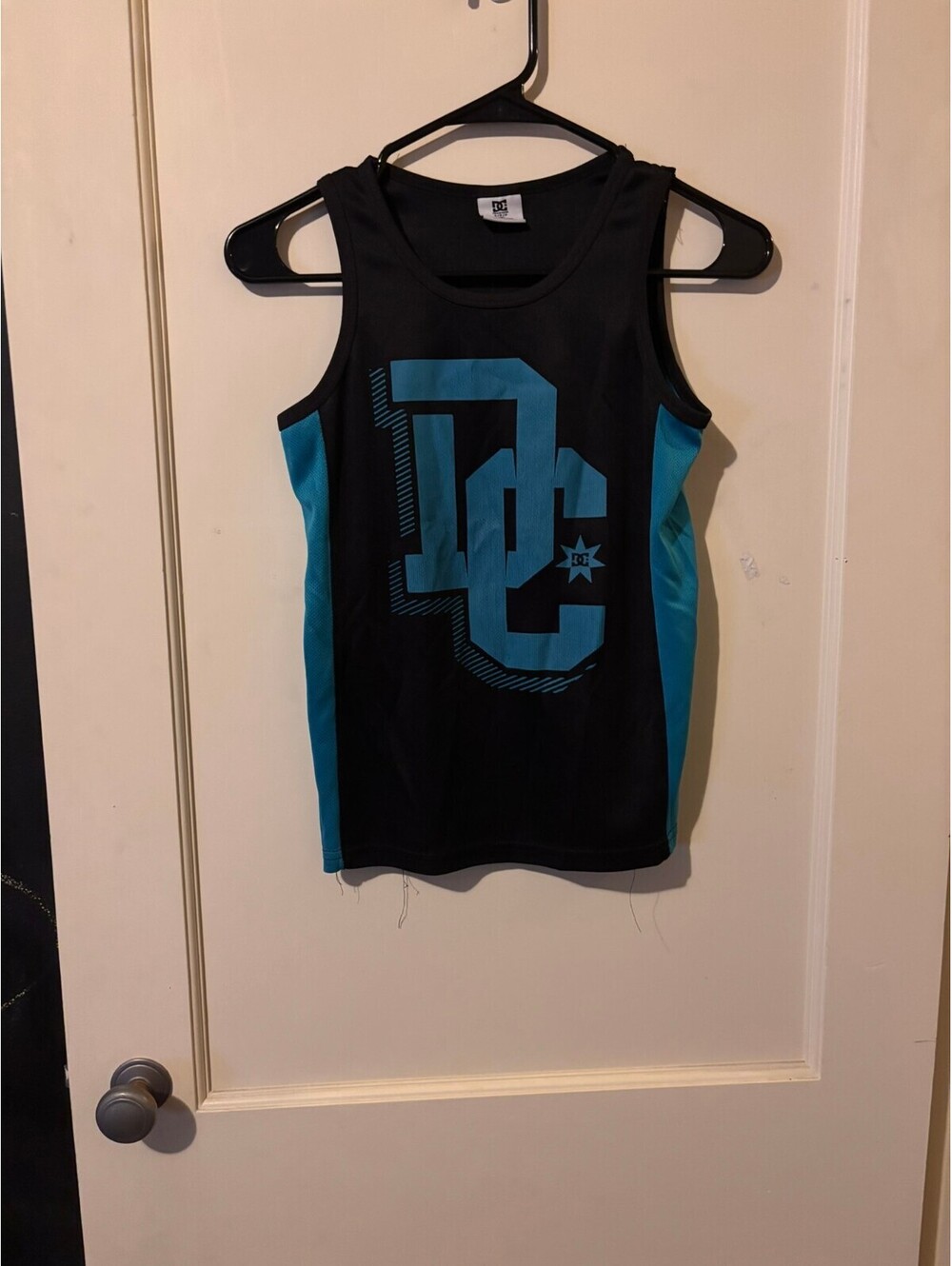 DC Black and Blue Sleeveless Tank Top Size Small